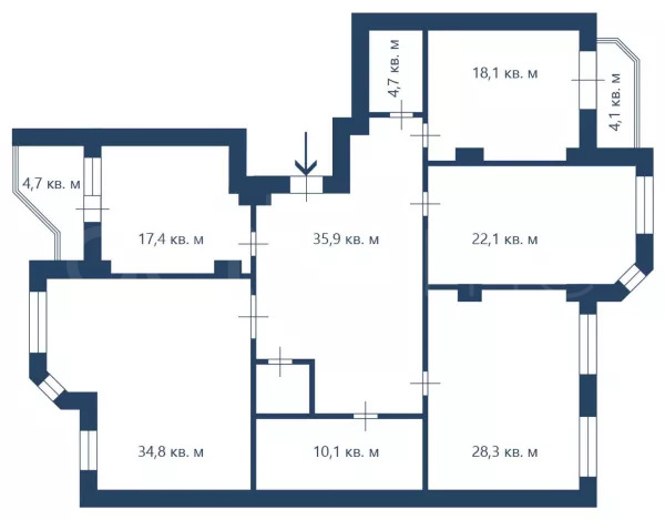 Продажа квартиры площадью 182 м² 9 этаж в Доминион по адресу Раменки, Ломоносовский пр-т, 25